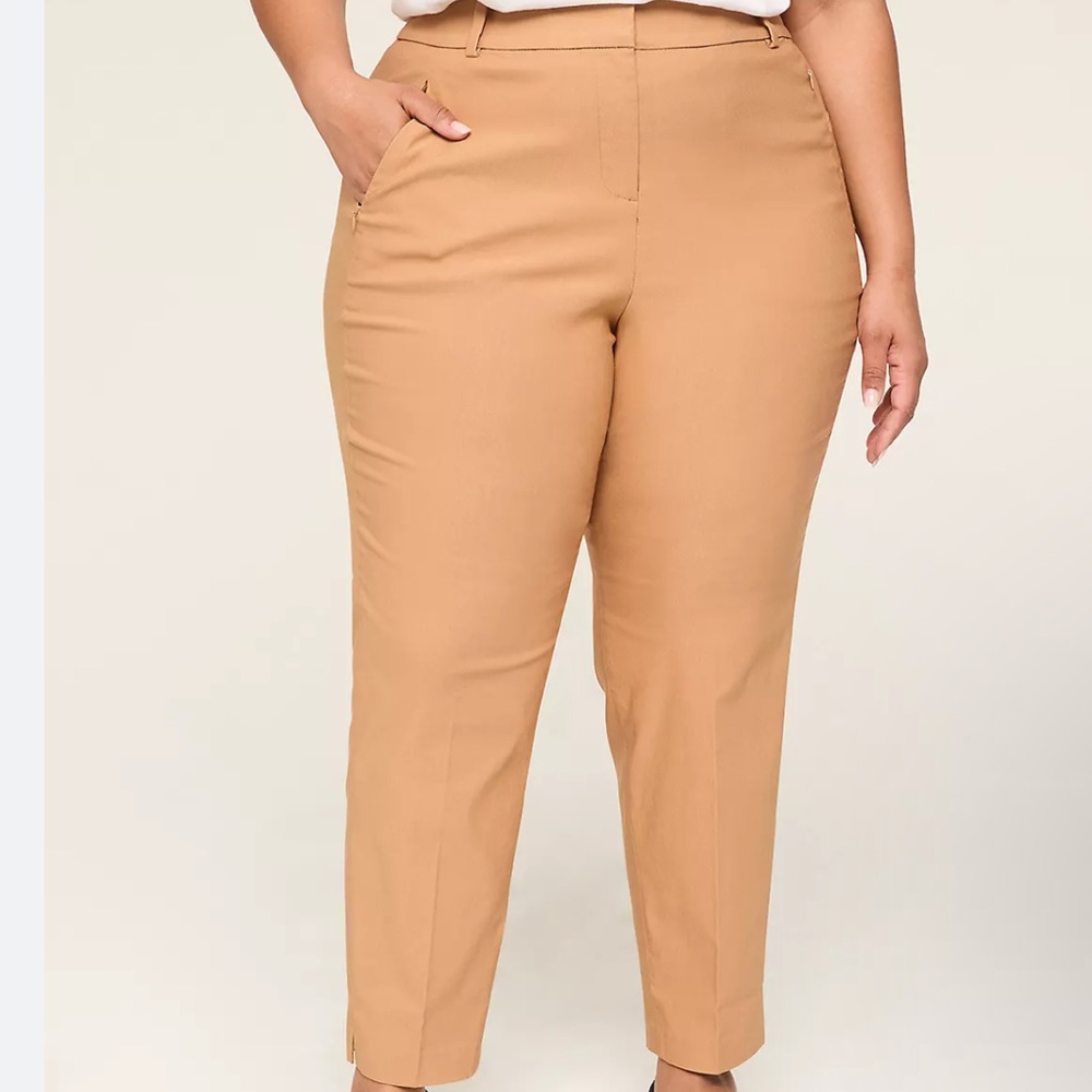 Lane Bryant 4 season signature khaki ankle pant - Picture 1 of 7